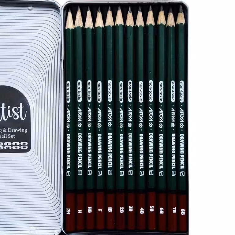 مدادطراحی سری جور جعبه فلزی آریا کد3076/3075