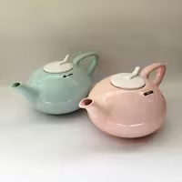 قوری سرامیکی رجینال (صورتی  سفید  آبی روشن )