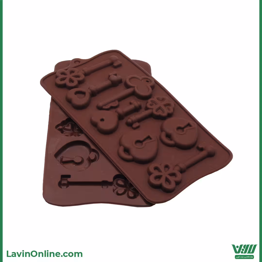 قالب سیلیکونی شکلات قلب و کلید