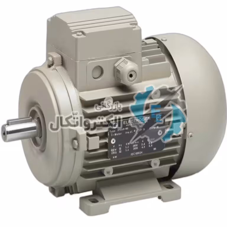 الکتروموتور 0.12 کیلووات 1/6 اسب سه فاز 1500 دور الکتروژن