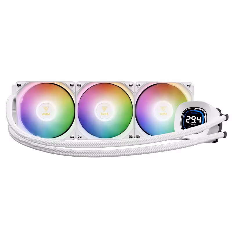خنک کننده مایع پردازنده گیم دیاس مدل Aura GL360 DIGITAL ARGB WH