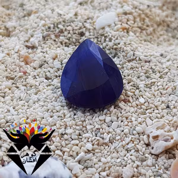 نگین یاقوت کبود اصل خوش تراش کد کد N_1710