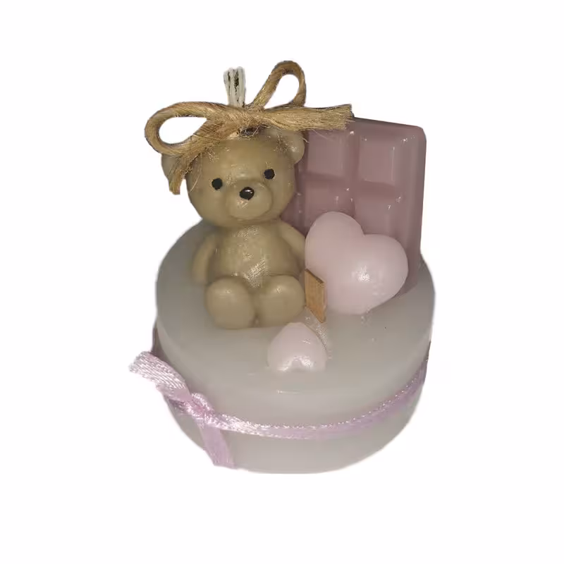 شمع دست ساز مدل گیفت طرح خرس کیوت