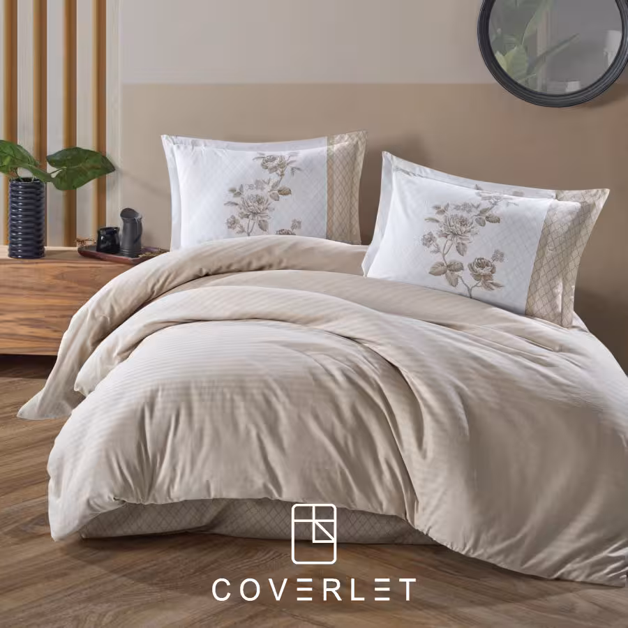 روتختی هتلی بژ طرح‌دار کاوری مدل Suave