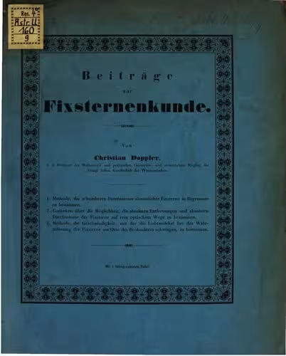 خرید و دانلود نسخه کامل کتاب Beiträge zur Fixsternkunde