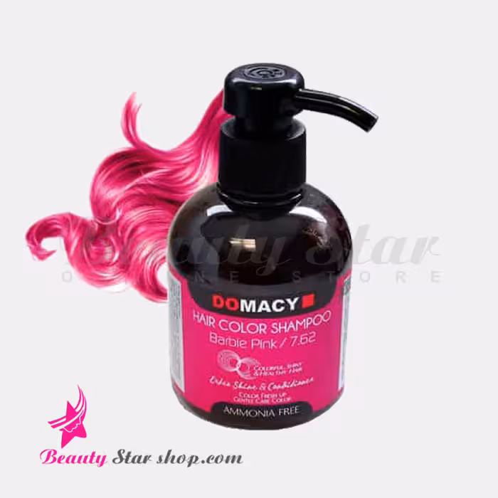 شامپو رنگساژ صورتی باربی دوماسی شماره 7.62 حجم 300 میلی لیتر