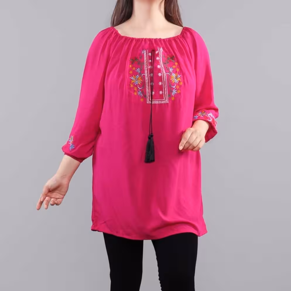 تونیک یقه گلدوزی