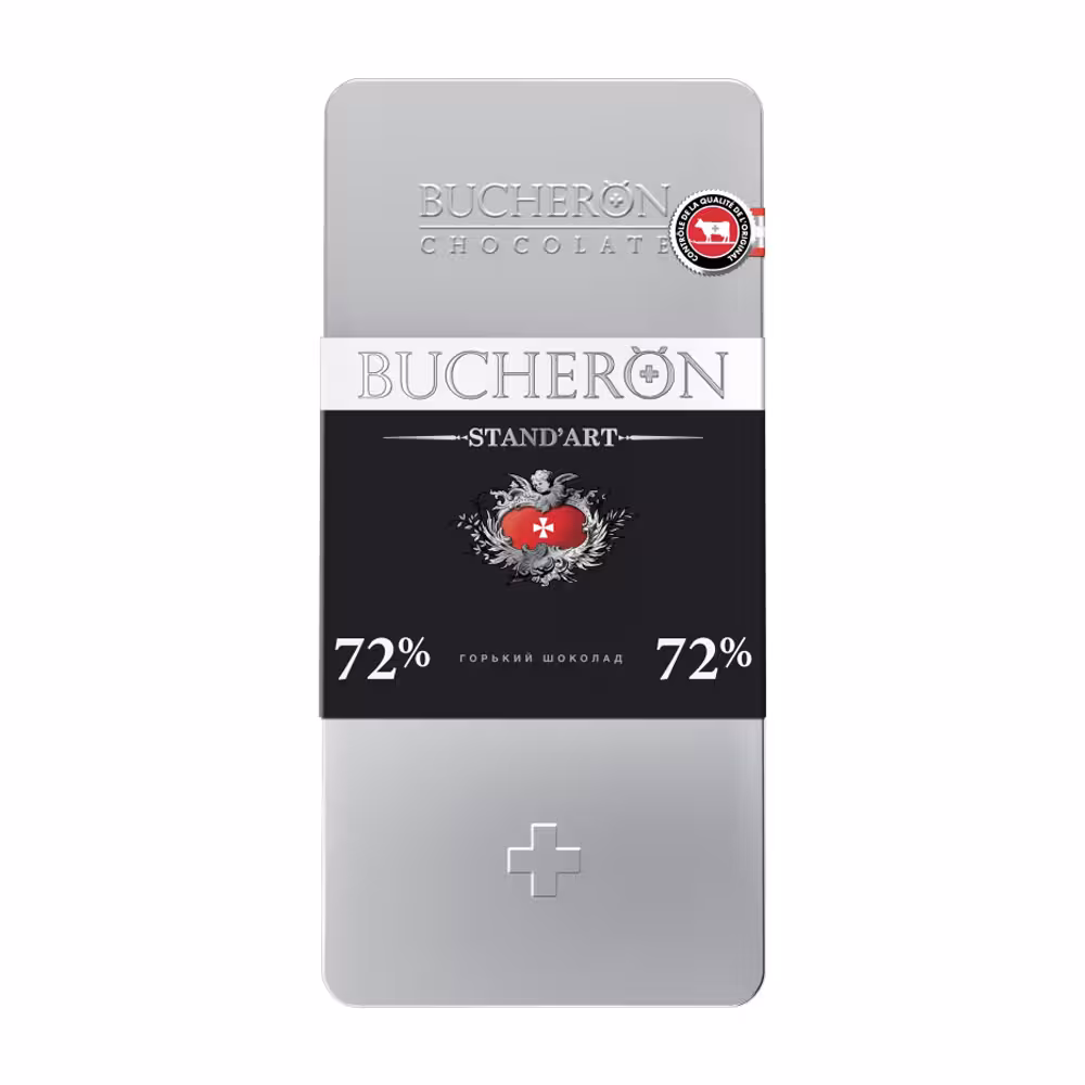 تابلت شکلات تلخ 72% بوچرون مدل استند آرت 100 گرم
