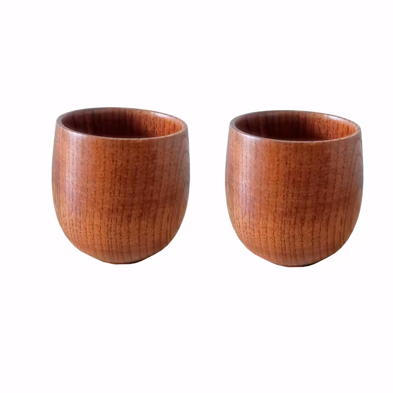 لیوان مدل WD150 طرح چوب مجموعه 2 عددی
