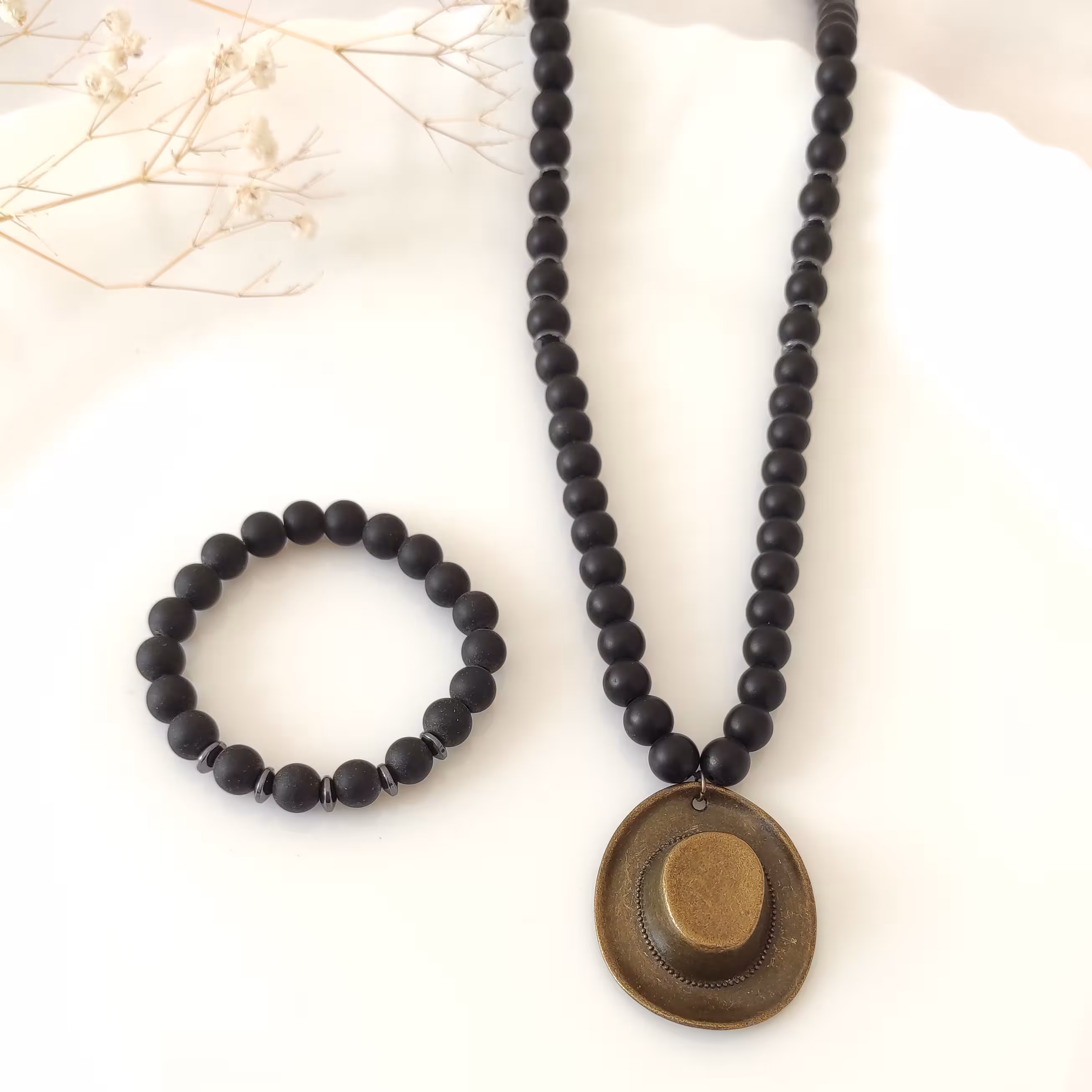 ست گردنبند دستبند تفنگ بال  کلاه بدنسازی (ارسال رایگان)