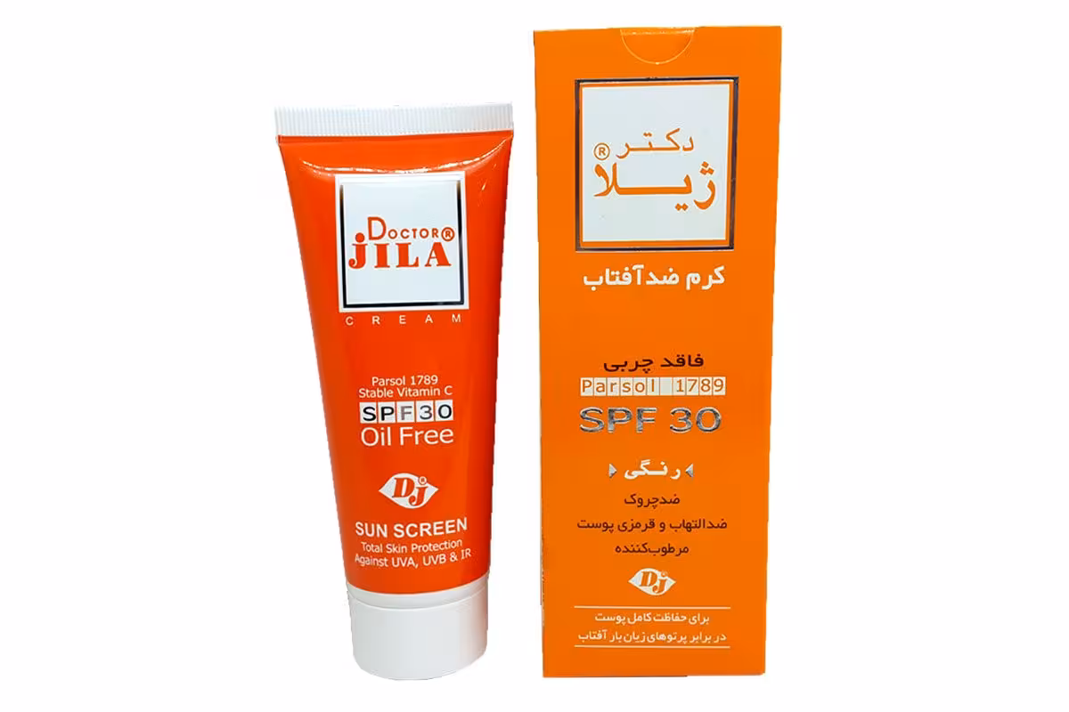 ضدآفتاب و ضد چروک و قرمزی فاقد چربیspf30 دکترژیلا