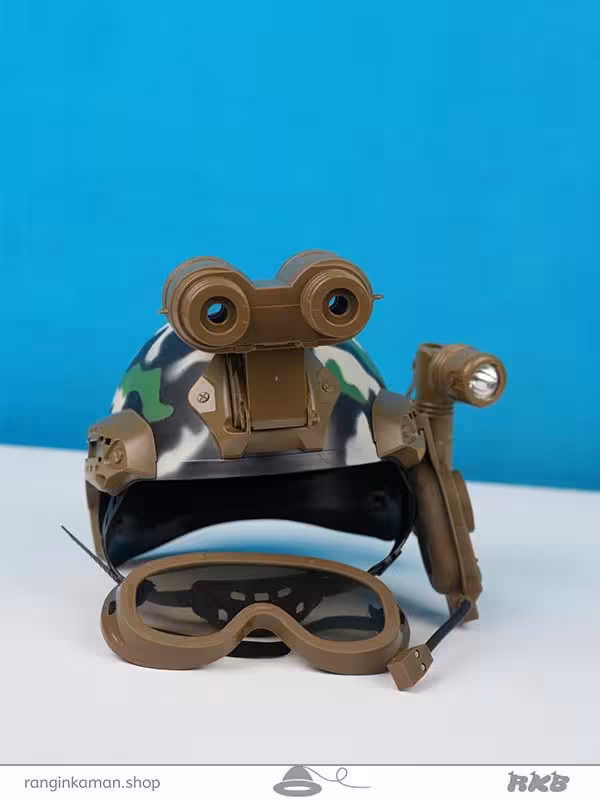 اسباب بازی کلاه ارتشی با وسایل کدMilitary hat toy with accessories 1261