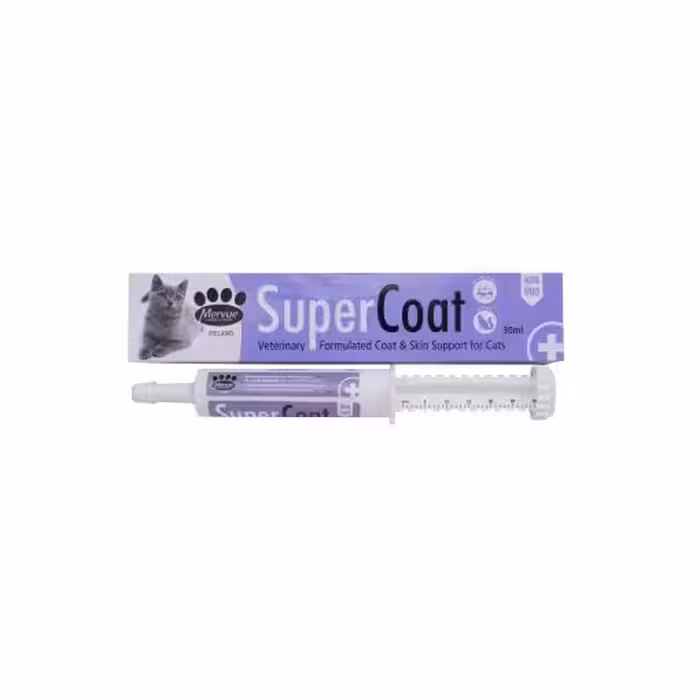 خمیر تقویت کننده پوست و موی گربه سوپر کوت Super Coat Mervue حجم 30 میلی لیتر