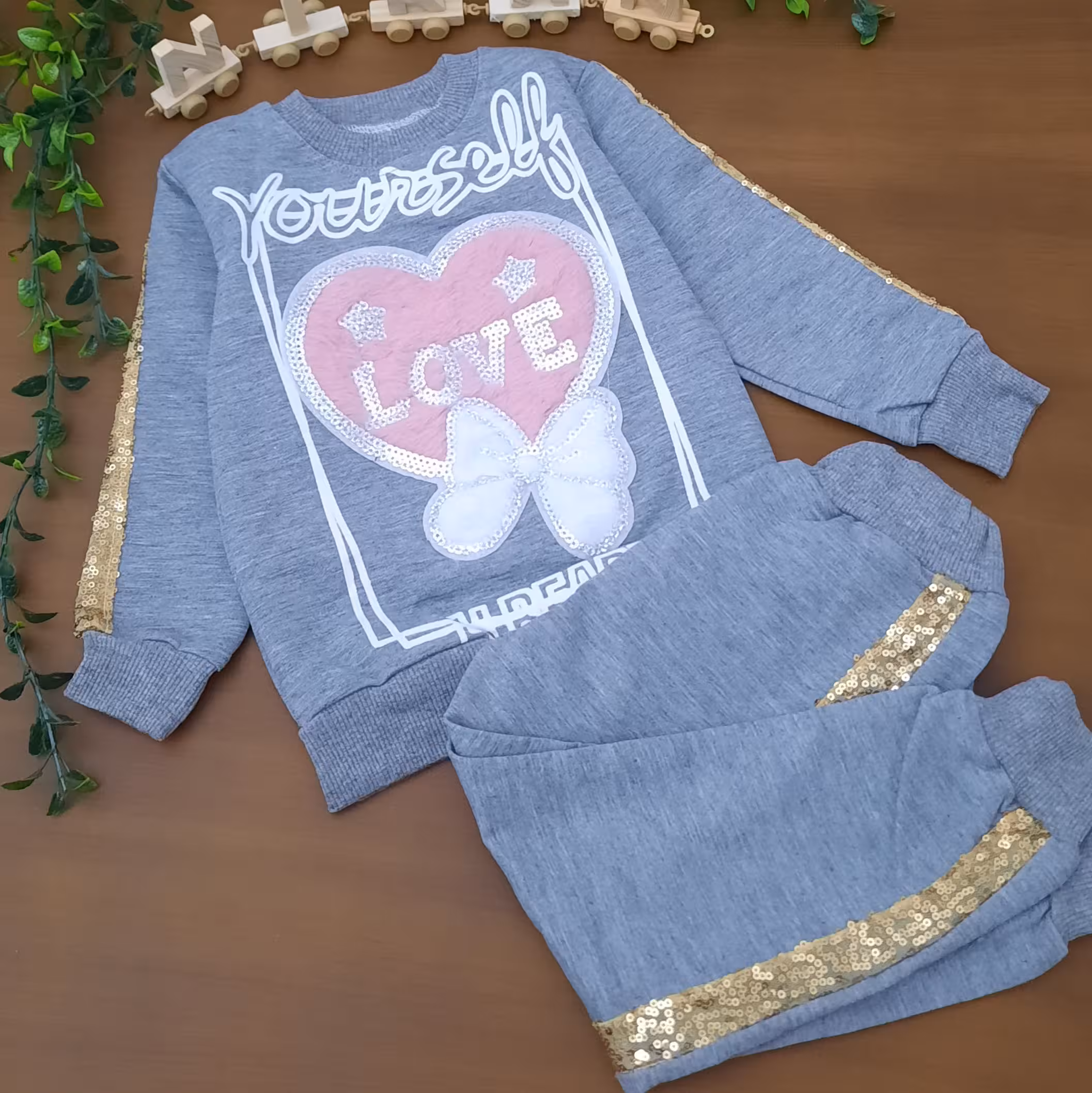 بلوز شلوار ملانژ Love