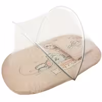 پشه بند کودک تیک مک مدل خرگوش خیس به همراه تشک و بالش