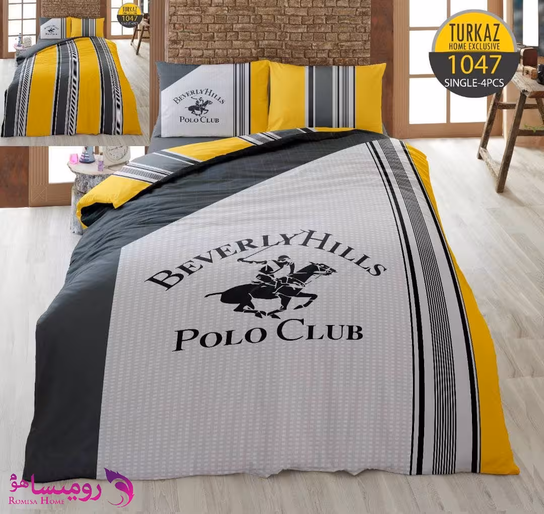 قیمت و خرید سرویس روتختی طرح Polo یک نفره برند Turkaz کد 1047