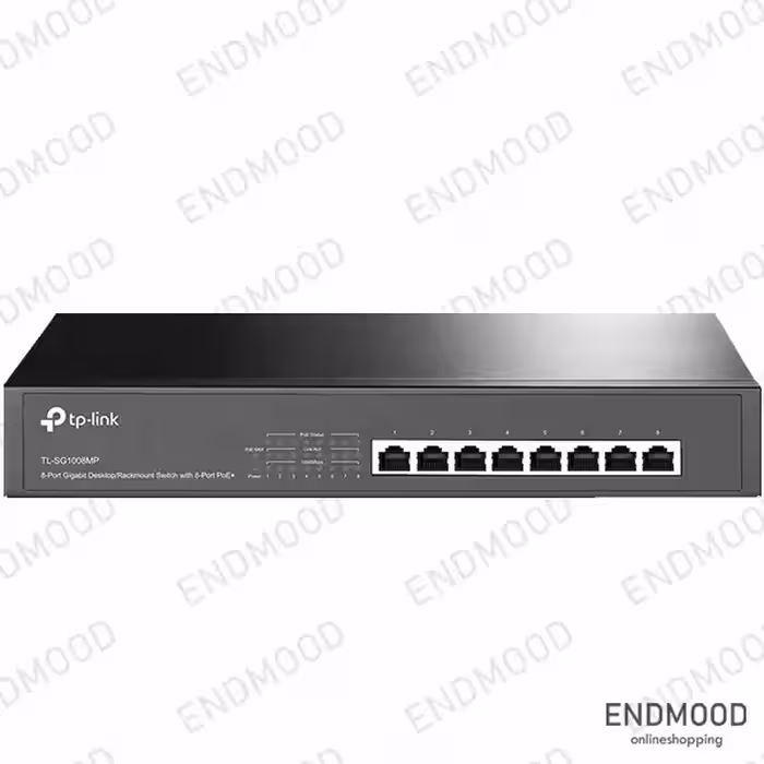 سوئیچ دسکتاپ/رکمونت 8 پورت گیگابیت PoE  تی پی لینک مدل SG1008MP