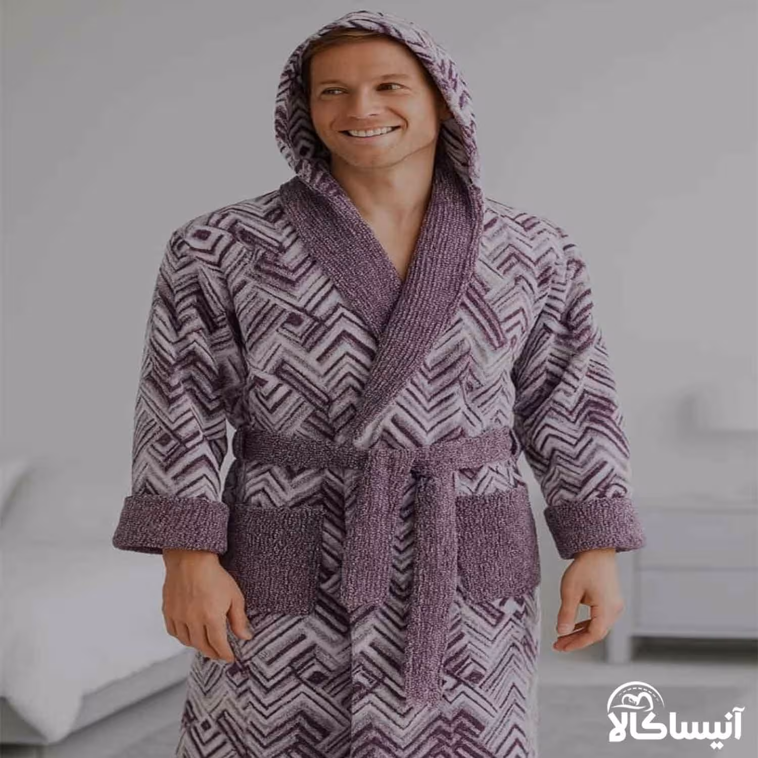 حوله پالتویی برق لامع مدل ملانژ 125