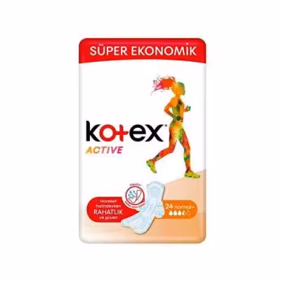 نوار بهداشتی کوتکس Kotex مدل اکتیو ACTIVE بسته 24 عددی