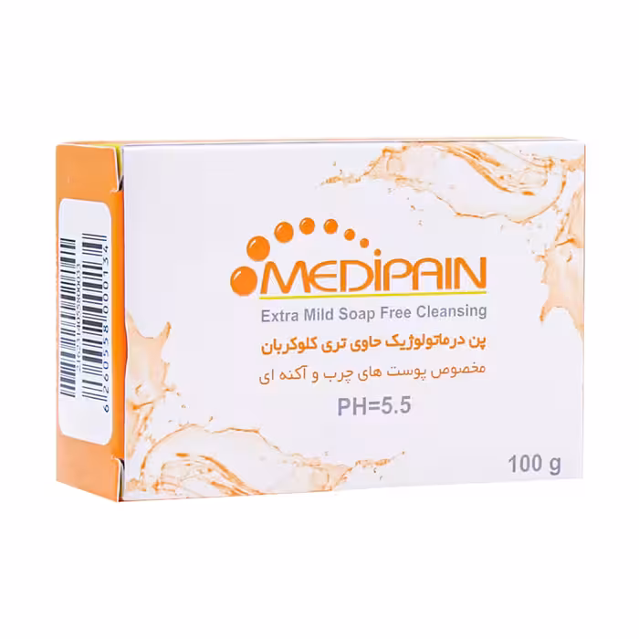 پن درماتولوژیک حاوی تری کلوکربان مناسب پوست های چرب حجم 100 گرم  مدیپین  (آنتی باکتریال)
