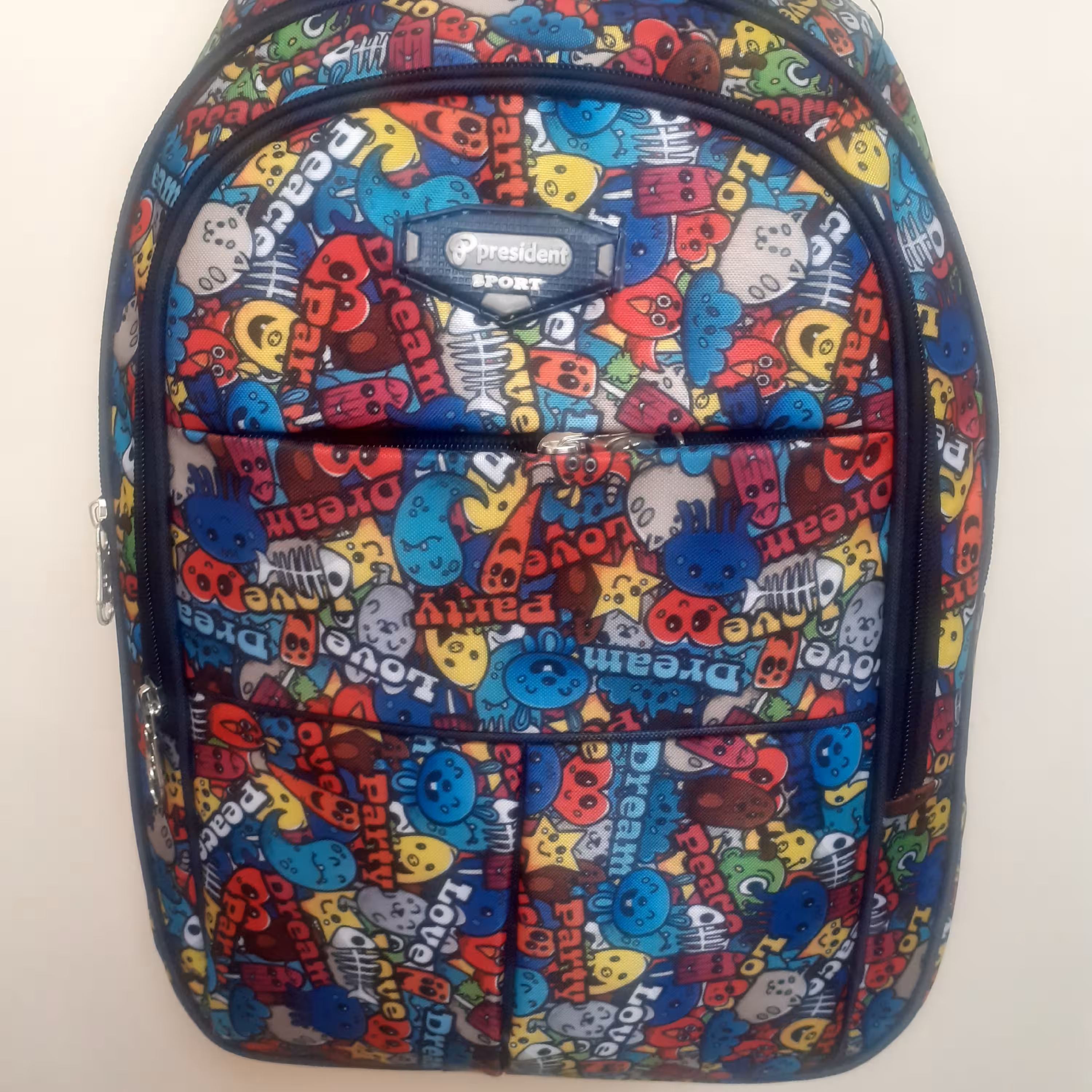 کیف مدرسه ای کوله  با طرح میکروب ها