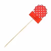 تاپر(سیخ چوبی) تم تولد خالدار قرمز