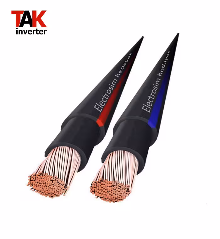 کابل سولار نمره 4 آبی و قرمز ( متری )