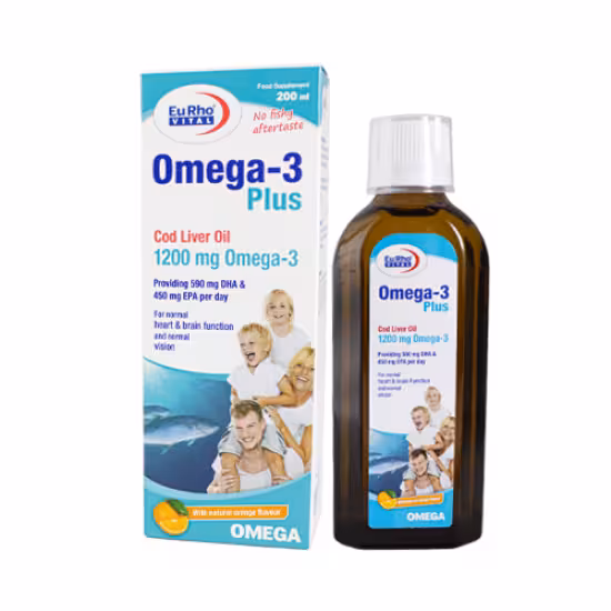 شربت امگا 3 پلاس یورو ویتال Eurho Vital Omega 3 plus