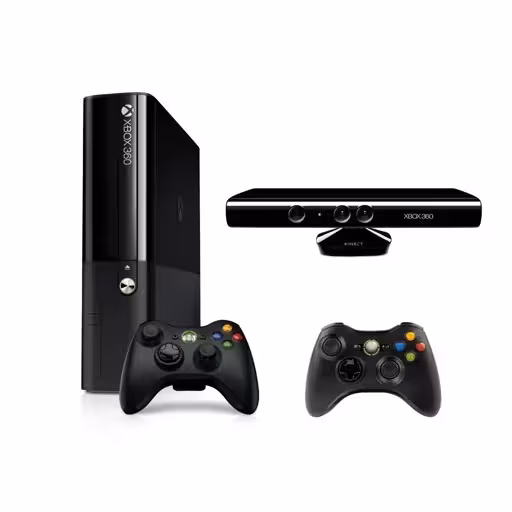 ایکس باکس 360 مدل سوپر اسلیم دو دسته اصلی همراه با کینکت با هارد 250 گیگ کارکرده در حد نو