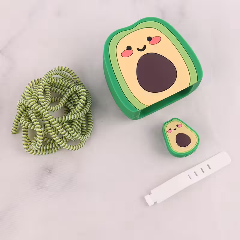 ست محافظ کابل و کلگی شارژر شیائومی 33 وات طرح آووکادو