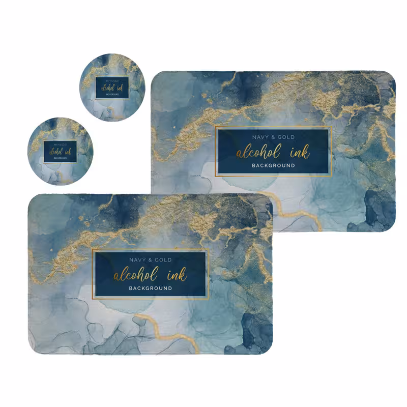 زیربشقابی طرح سنگ  کد 8242 مجموعه 2 عددی به همراه زیرلیوانی | کالا مکس