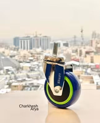 چرخ گردان پایه استیل لوکس سایز 7/5  بسیار با کیفیت پیچی