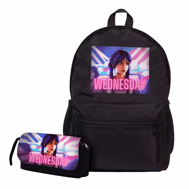 کوله پشتی مدل ونزدی آدامز کد Wednesday به همراه جامدادی | کالا مکس