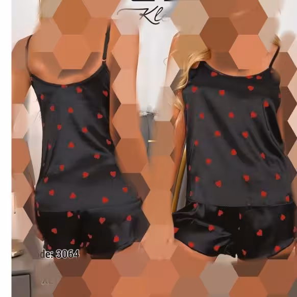 تاپ و شلوارک ساتن 2