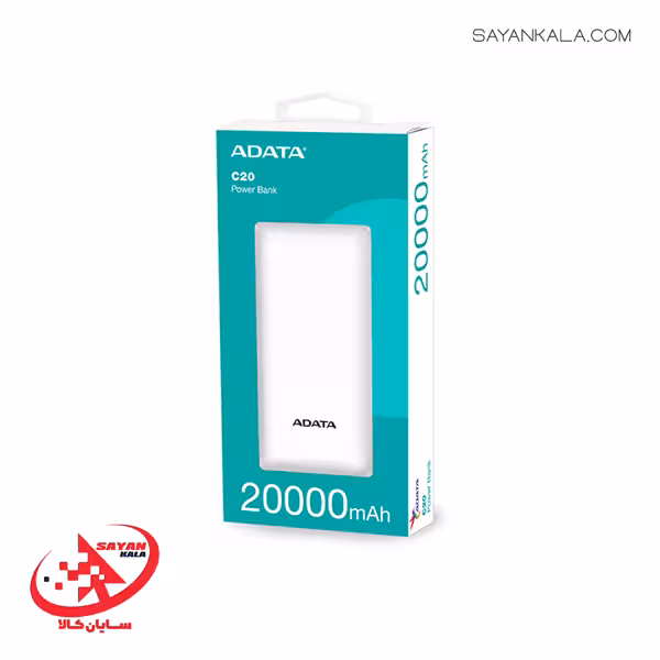 پاوربانک ای دیتا مدل POWER BANK ADATA C20 20000mAH WHITE
