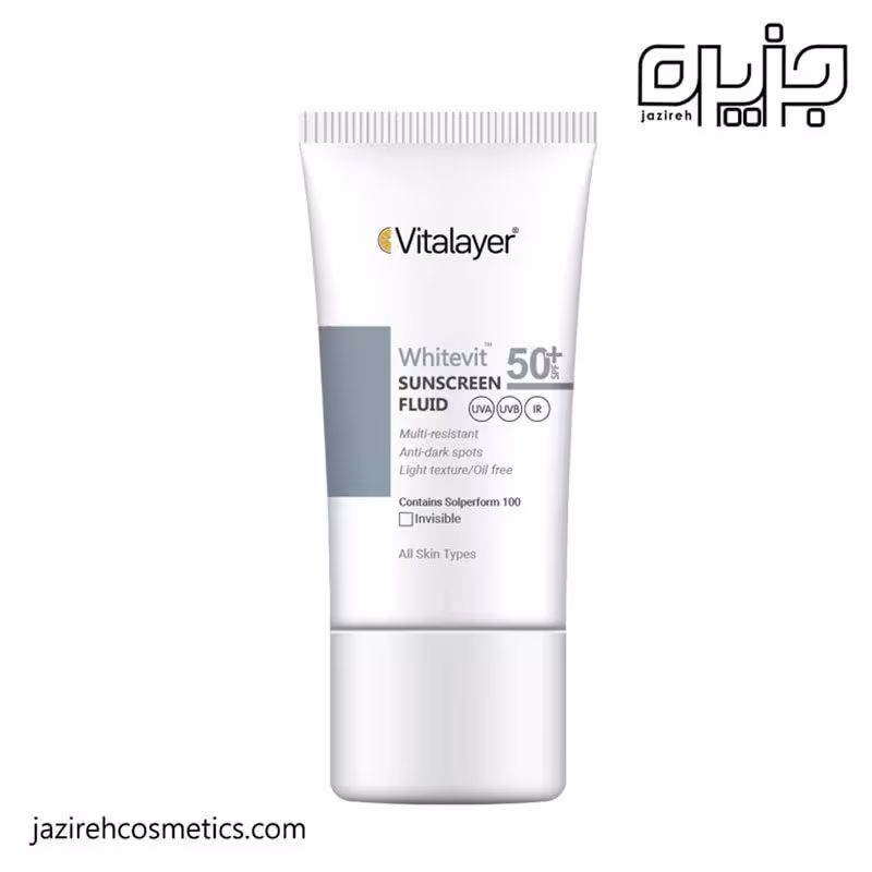 فلوئید ضد آفتاب بی رنگ ضدلک SPF50 ویتالایر
