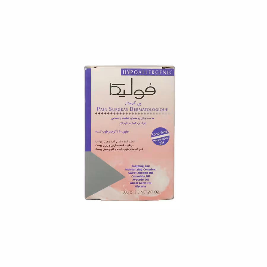 پن کرم دار فولیکا مناسب پوست های خشک و حساس 100 گرم