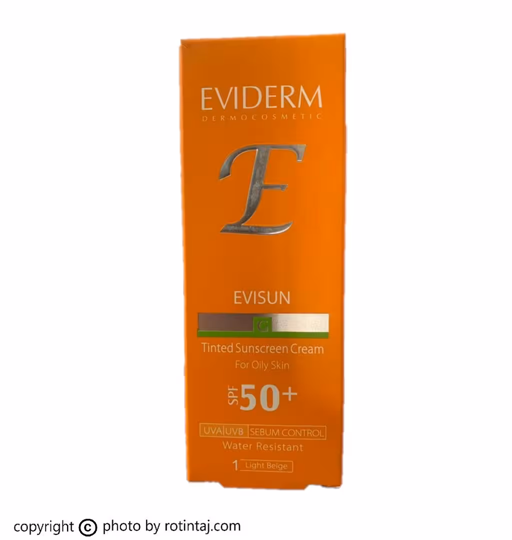 کرم ضد آفتاب بژ روشن SPF50 پوست چرب اویسان اویدرم 40 میلی
