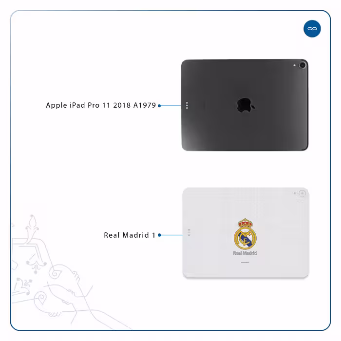 برچسب پوششی ماهوت مدل Real-Madrid مناسب برای تبلت اپل iPad Pro 11 2018 A1979