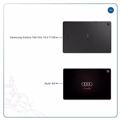 برچسب پوششی ماهوت مدل Audi AG مناسب برای تبلت سامسونگ Galaxy Tab S5e 10.5 2019 T720
