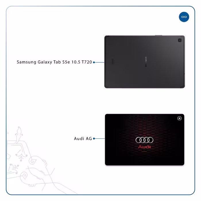 برچسب پوششی ماهوت مدل Audi AG مناسب برای تبلت سامسونگ Galaxy Tab S5e 10.5 2019 T720