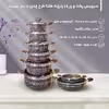 سرویس پخت و پز 14 پارچه هلنا طرح چدن مدل 55410