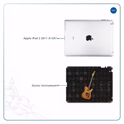 برچسب پوششی ماهوت مدل Guitar-Instrument مناسب برای تبلت اپل iPad 2 2011 A1397