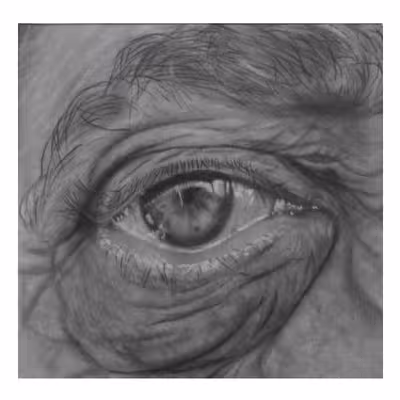 نقاشی سیاه قلم طرح چشم پیر