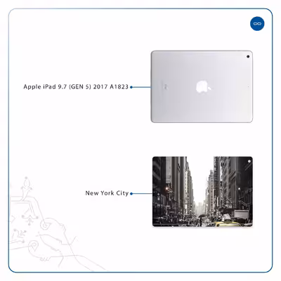 برچسب پوششی ماهوت مدل New York City مناسب برای تبلت اپل iPad 9.7 (GEN 5) 2017 A1823