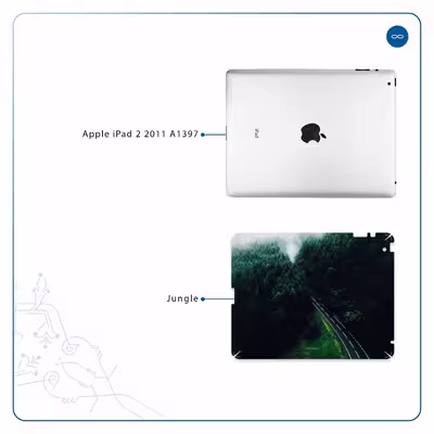 برچسب پوششی ماهوت مدل Jungle مناسب برای تبلت اپل iPad 2 2011 A1397