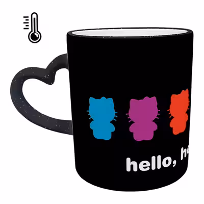 ماگ حرارتی مدل دسته قلبی اکلیلی طرح کیتی کد 27