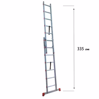 نردبان 14 پله آلوپات مدل دوطرفه کشویی 4m
