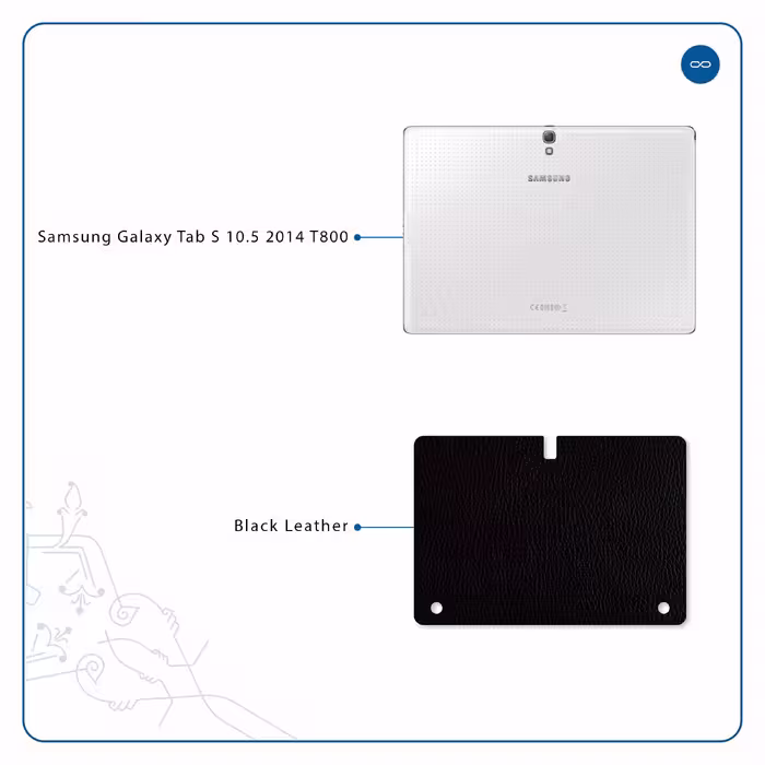 برچسب پوششی ماهوت مدل Black-Leather مناسب برای تبلت سامسونگ Galaxy Tab S 10.5 2014 T800