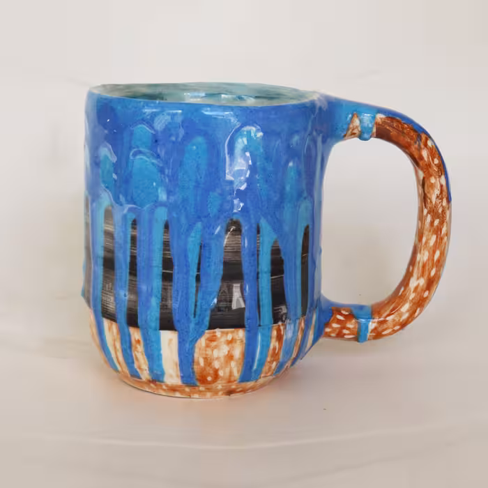 ماگ سرامیکی طرح موج مدل دستساز کد 1073